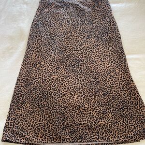 J. Crew Animal Print A-Line Skirt - linen blend